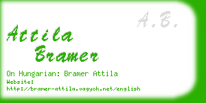 attila bramer business card